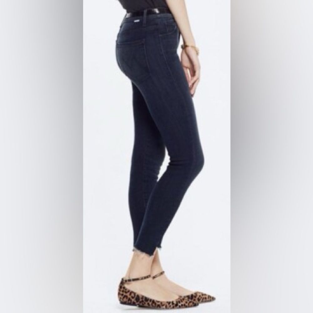 Mother Stunner Zip Ankle Step Fray Jeans Size 27 Not Guilty Wash